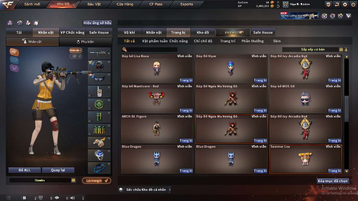 shop acc cf uy tin gia re
